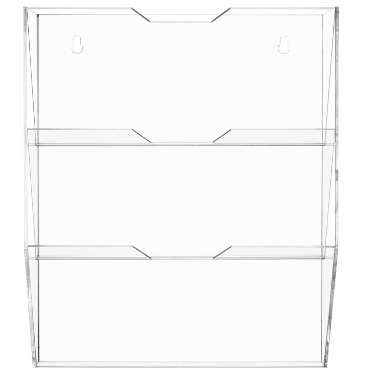 Rebrilliant 3Tier WallMounted Acrylic Mail Letter Holder Wayfair